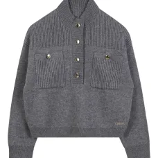 свитер с воротником на пуговицах свитер с воротником на пуговицах