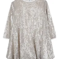 расклешенное платье с пайетками