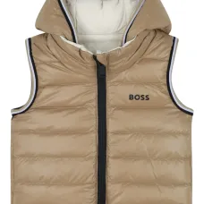 Дутый жилет с капюшоном