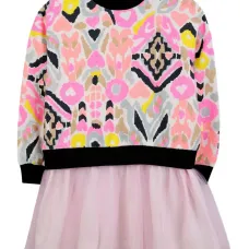 платье-свитер с принтом