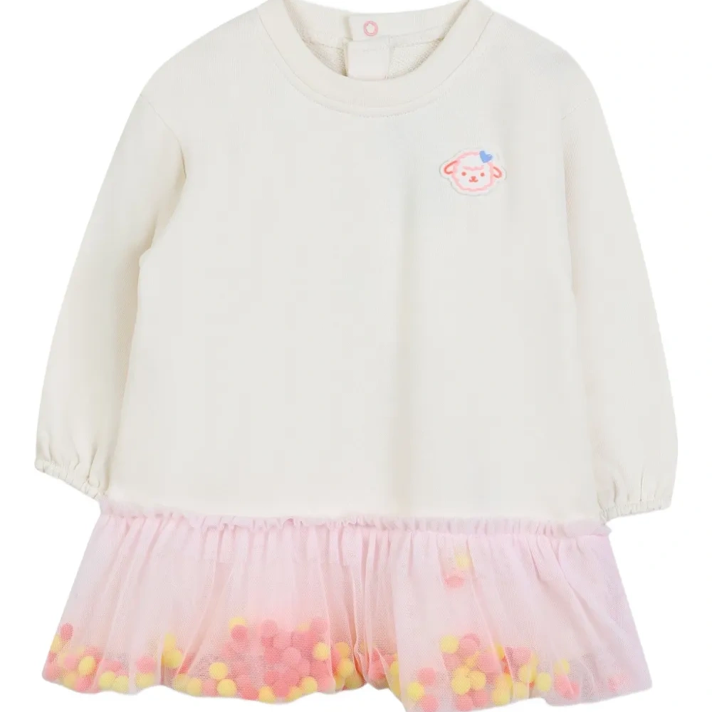 платье-толстовка с подолом из тюля