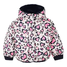 Пуховик с принтом