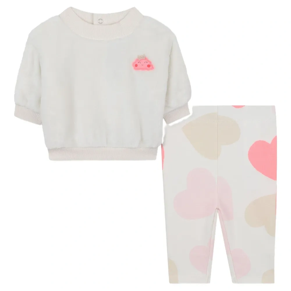 комплект из топа и брюк с принтом