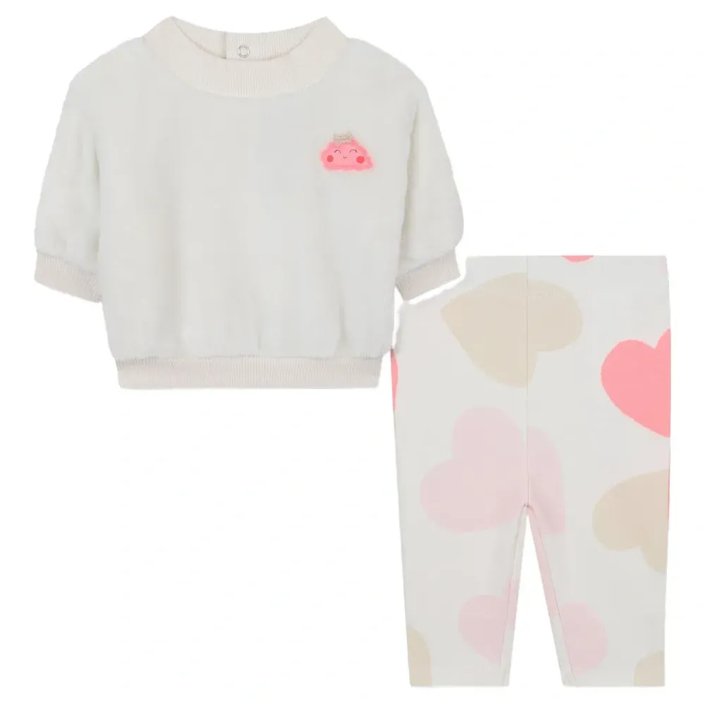 комплект из топа и брюк с принтом