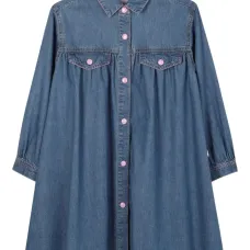 джинсовое платье-рубашка
