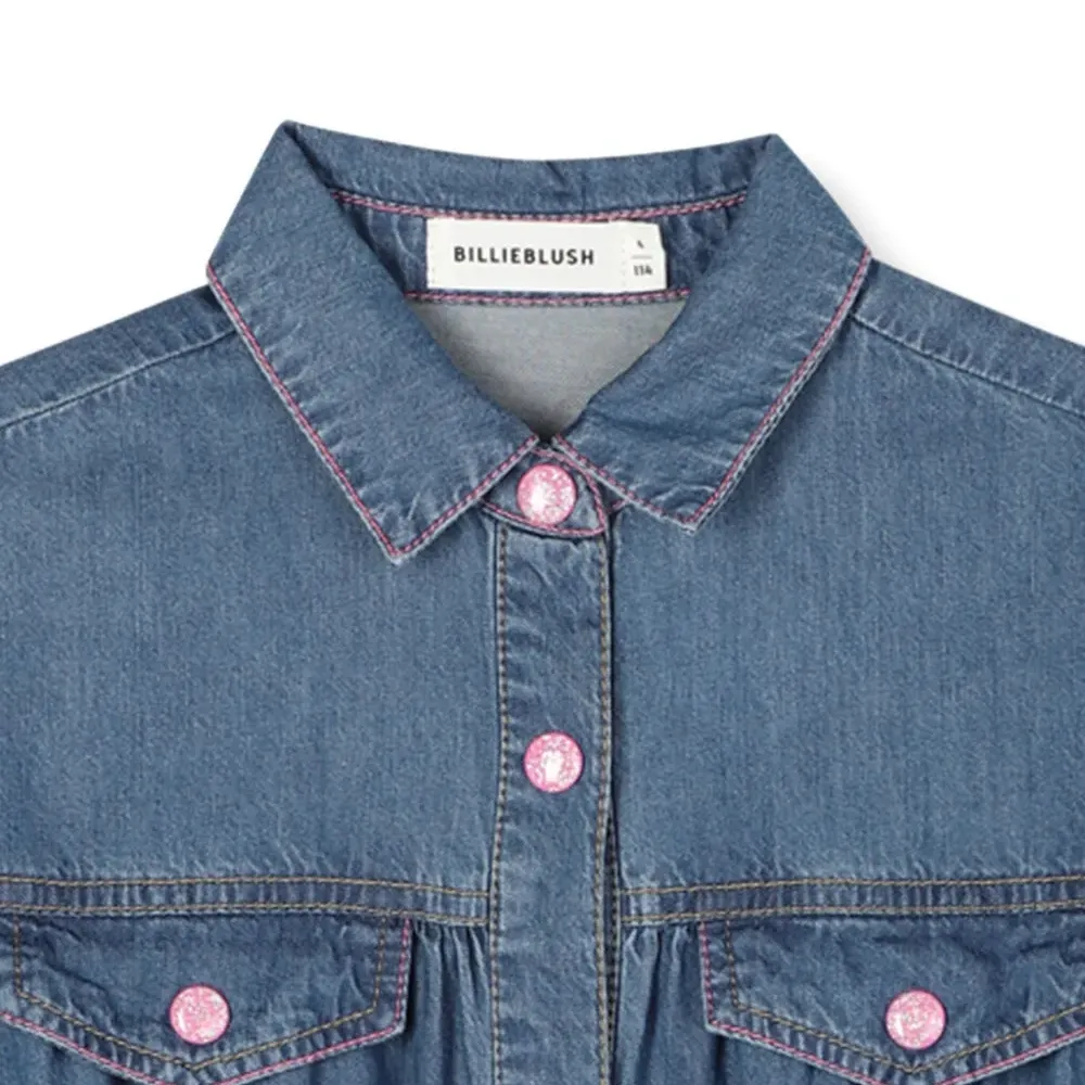 джинсовое платье-рубашка