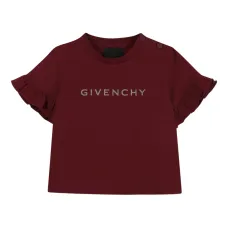 Футболка с оборками и логотипом