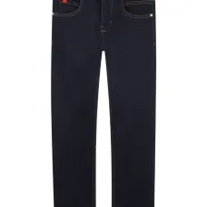 джинсы с нашивкой-логотипом