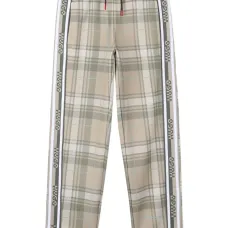 Клетчатые брюки с кулиской