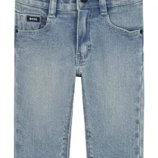 джинсы с нашивкой-логотипом