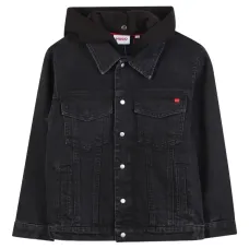 джинсовая куртка с капюшоном