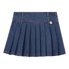 Джинсовая юбка со складками