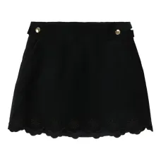 Юбка с фестонами и цветочной вышивкой Юбка с фестонами и цветочной вышивкой