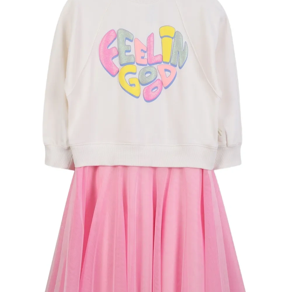 платье из тюля с принтом