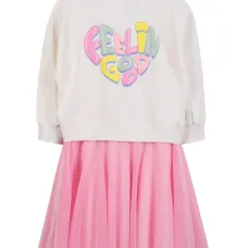 платье из тюля с принтом