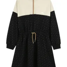 платье с воротником на молнии и монограммой