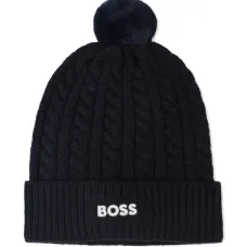 Шапка бини фактурной вязки