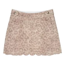 Юбка с фестонами и леопардовым принтом