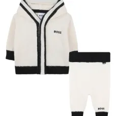 Комплект из кардигана и брюк с капюшоном