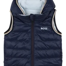 Дутый жилет с капюшоном