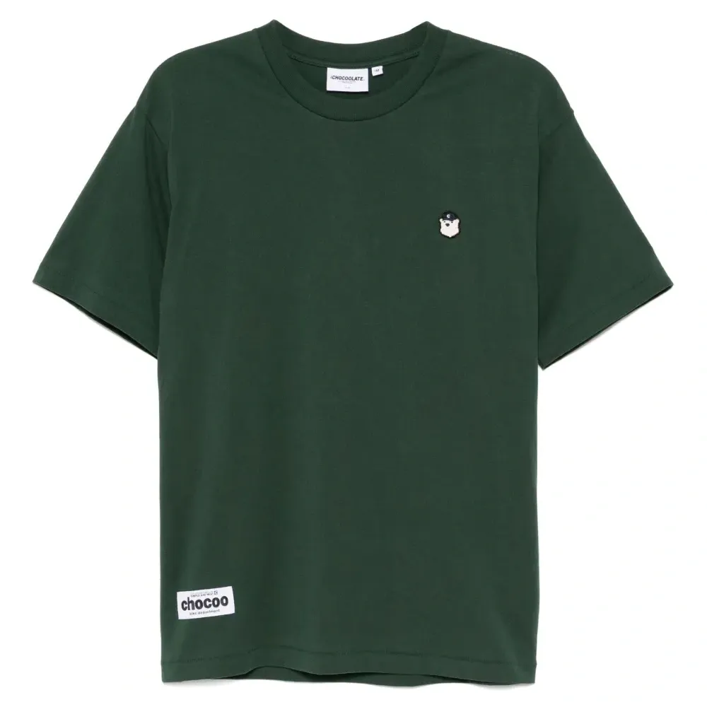 футболка с нашивкой-логотипом