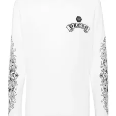 Декорированная футболка с длинными рукавами