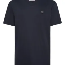 Футболка с V-образным вырезом и логотипом