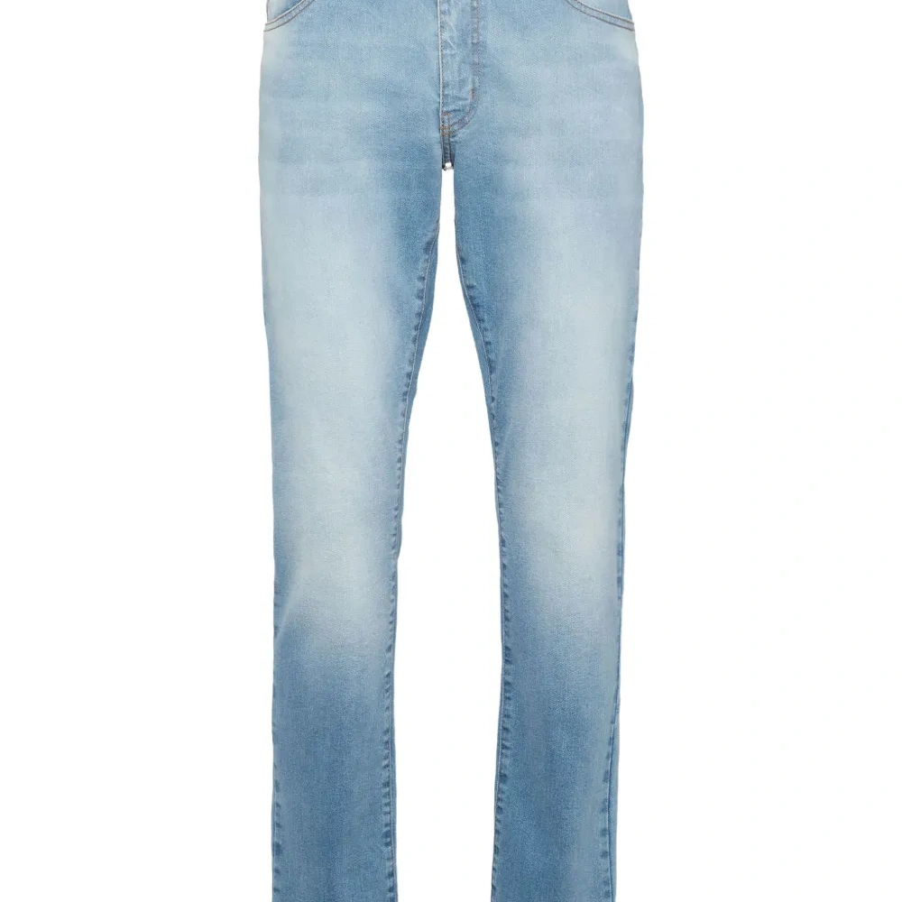 Джинсы прямого кроя с логотипом