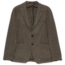 Пиджак в ломаную клетку