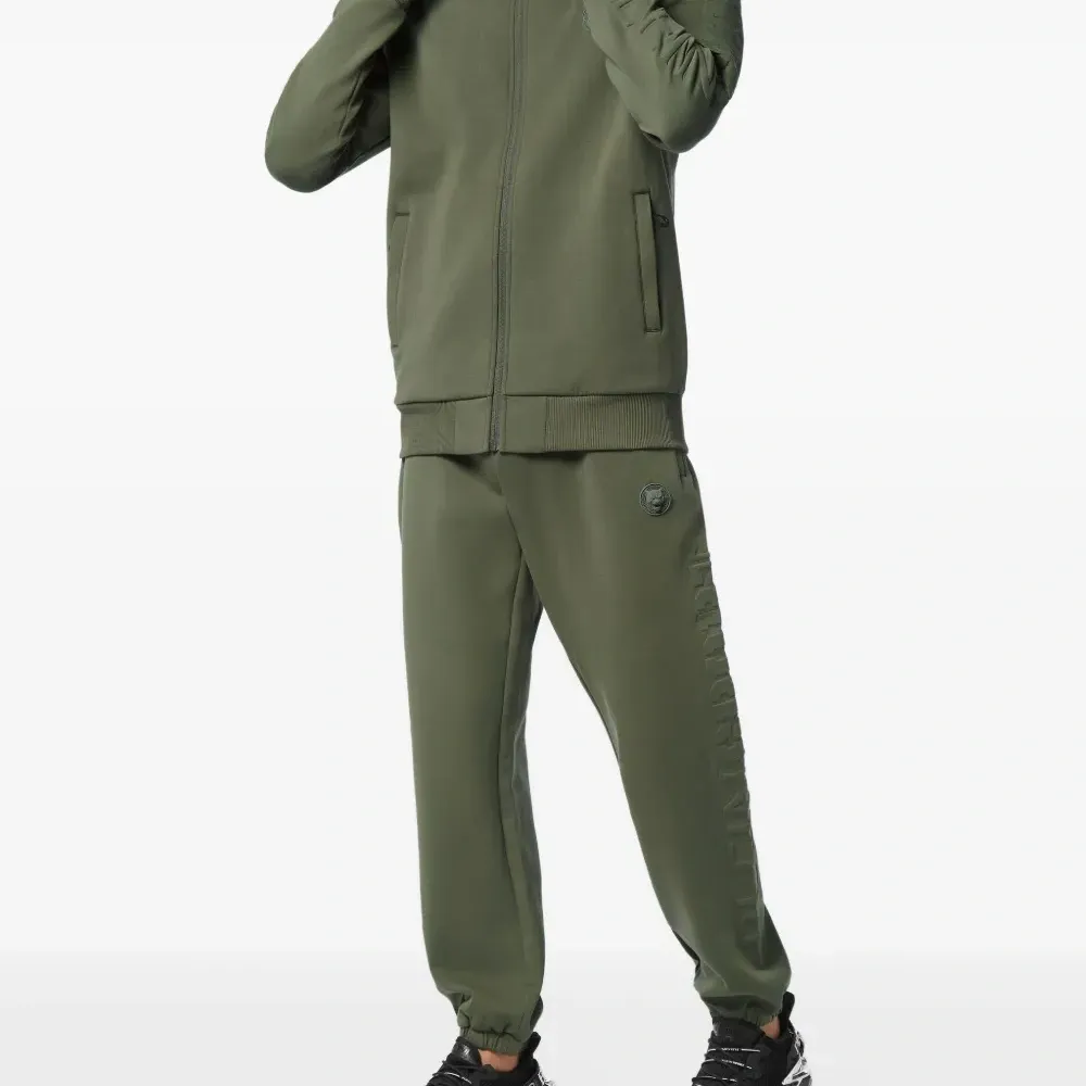 Худи на молнии с тисненым логотипом