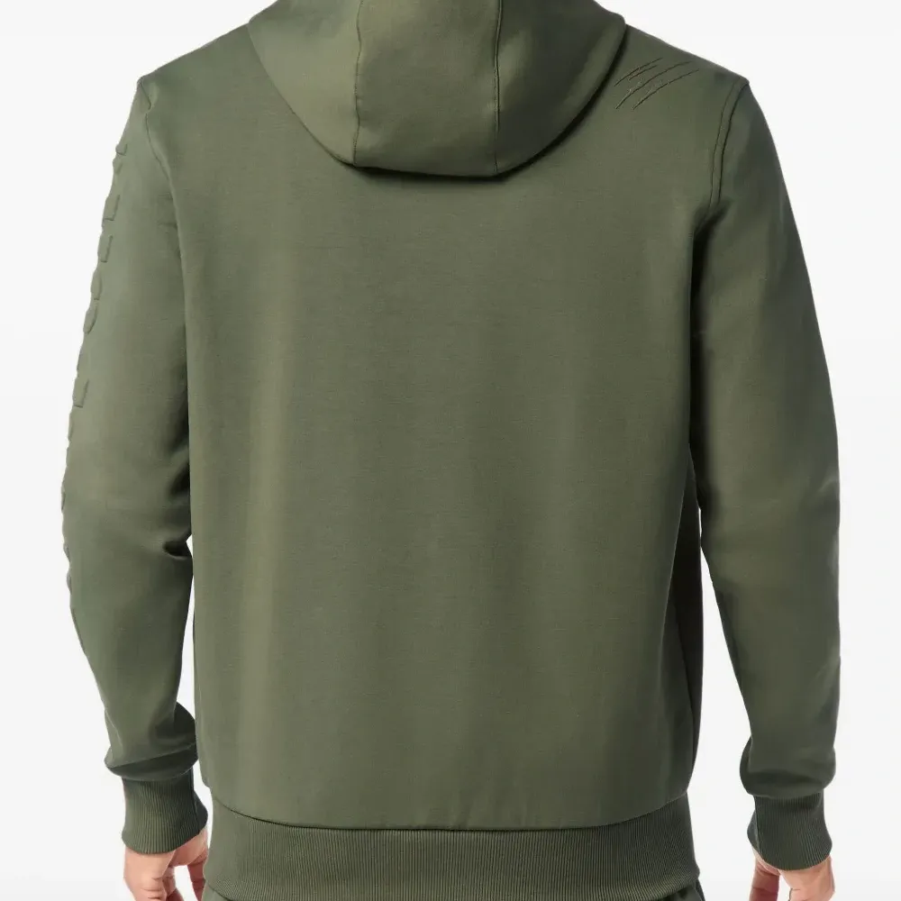 Худи на молнии с тисненым логотипом