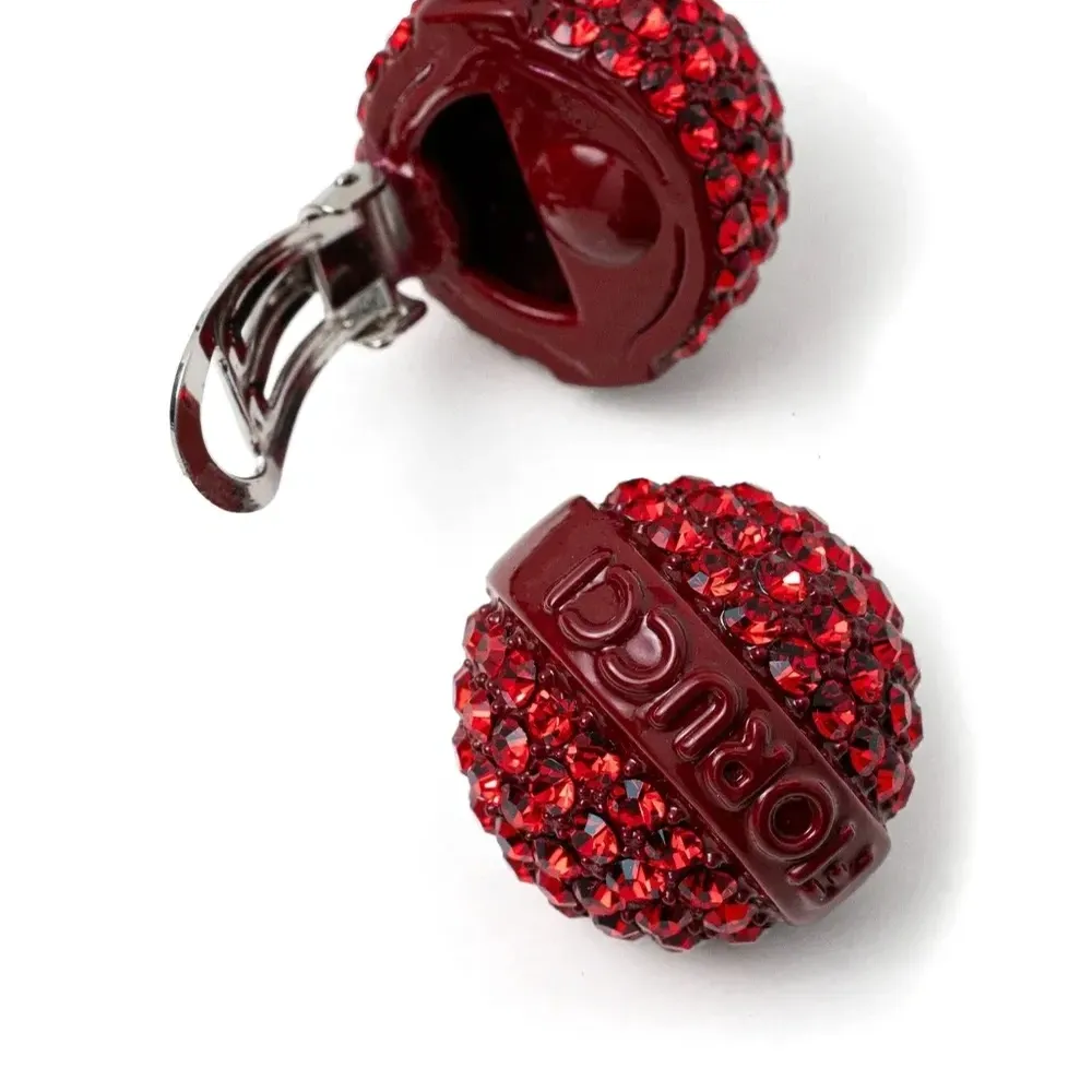 Серьги-клипсы с кристаллами