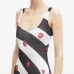Боди в полоску с принтом