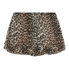 шорты с оборками и леопардовым принтом