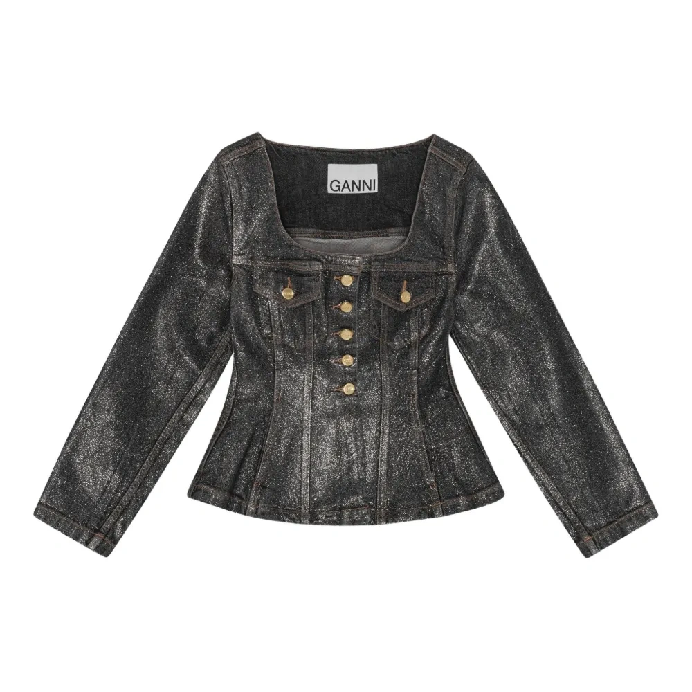 джинсовая куртка с квадратным вырезом