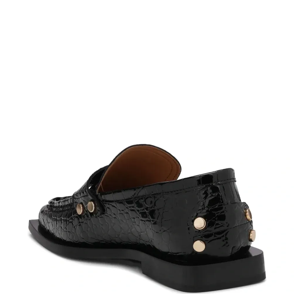 Лоферы с квадратным носком