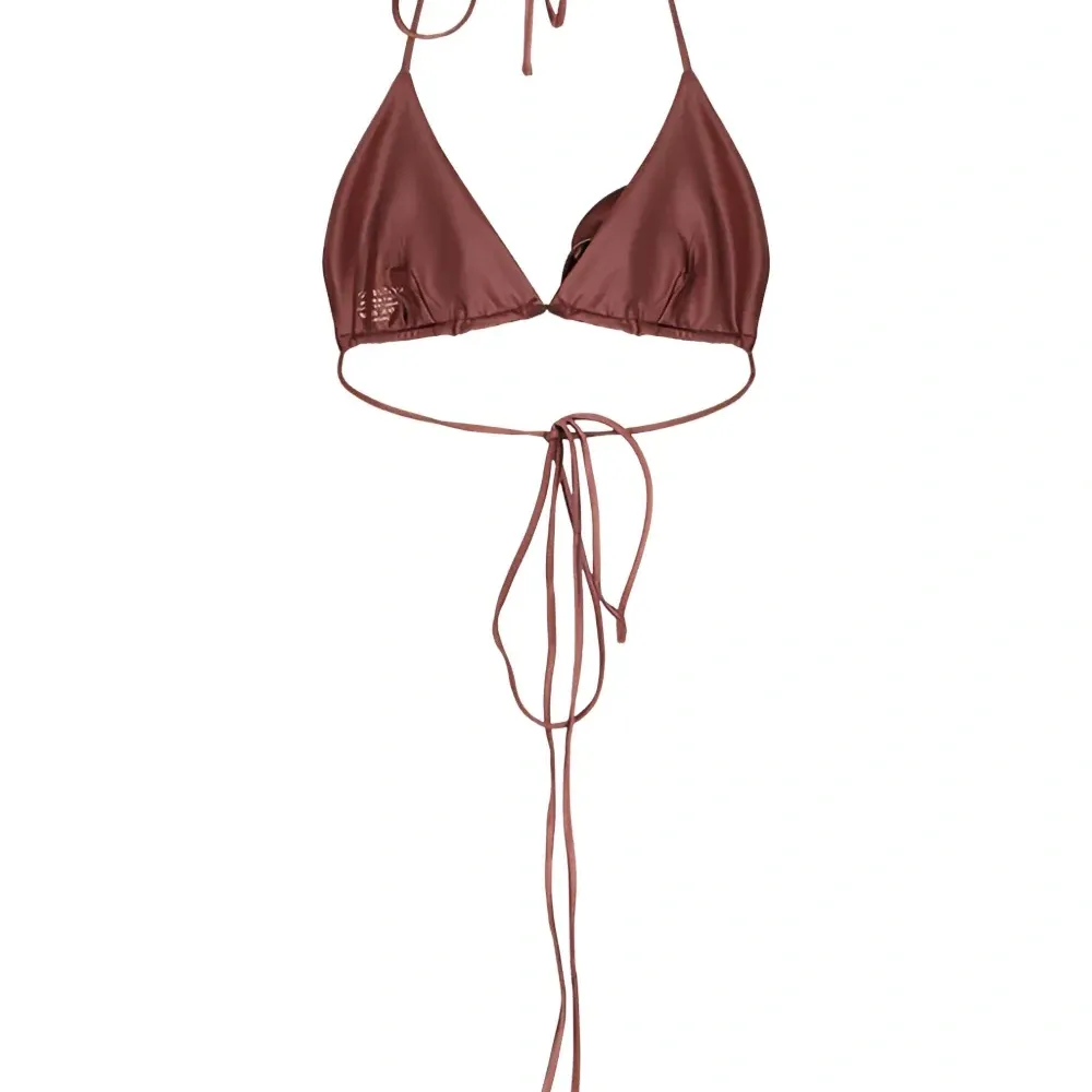 Декорированный топ бикини с треугольными чашками Декорированный топ бикини с треугольными чашками