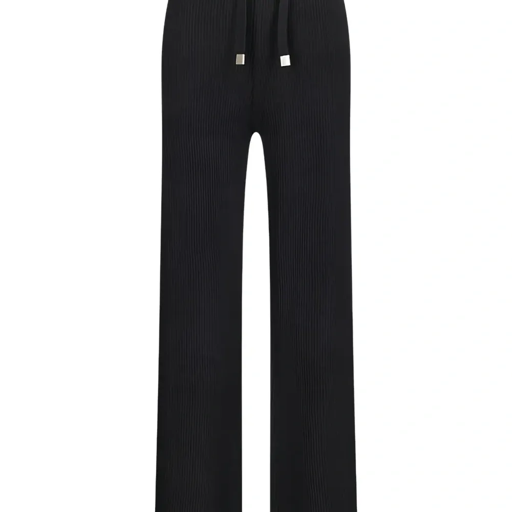 брюки в рубчик с кулиской