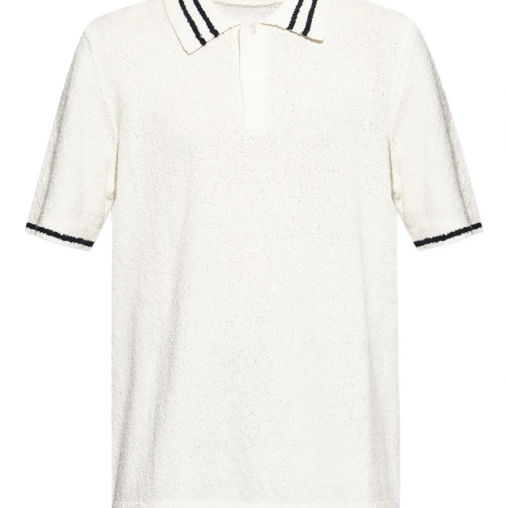 Рубашка поло с отделкой в полоску