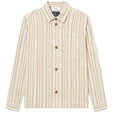Полосатая куртка-рубашка с длинными рукавами