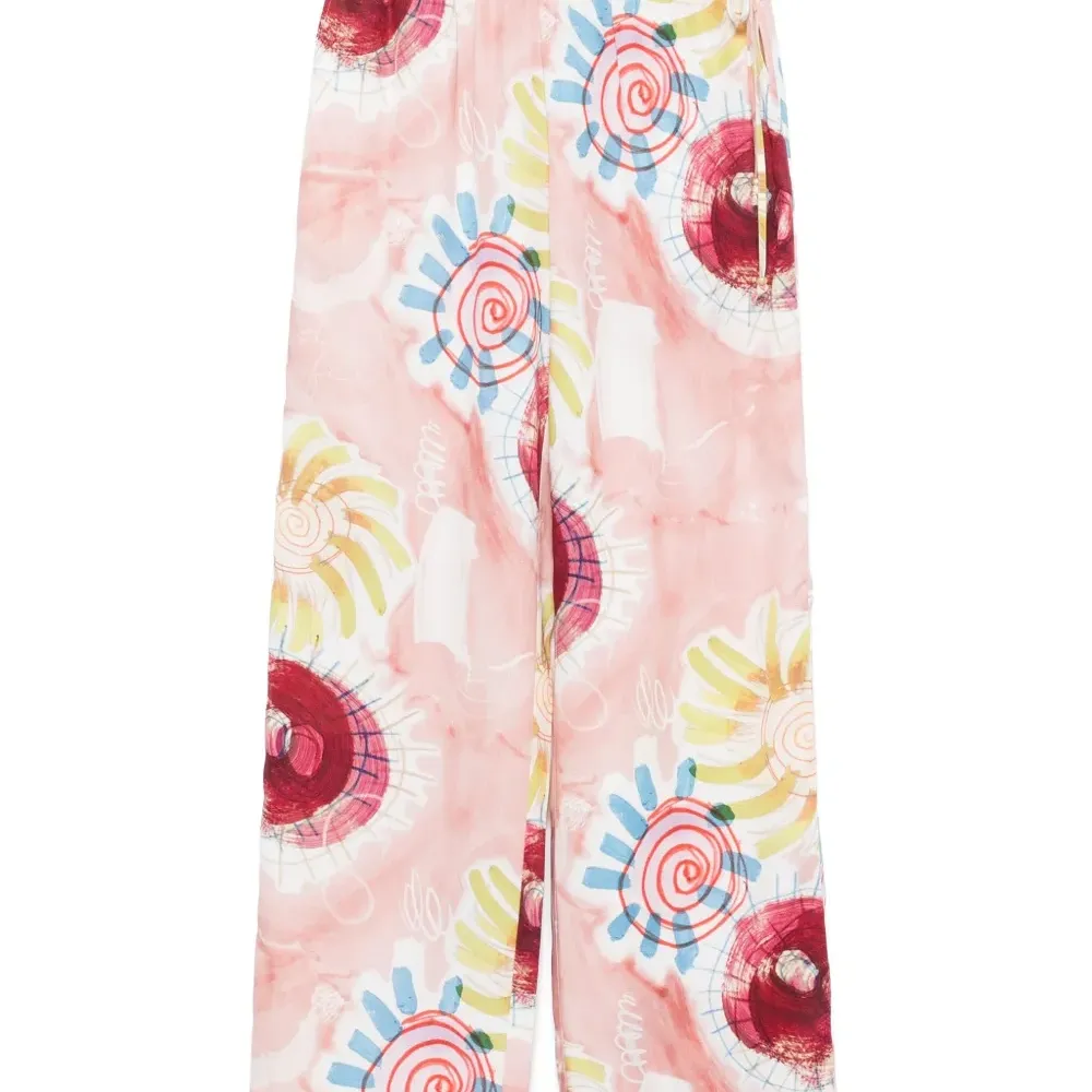 Брюки с графичным принтом