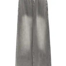 джинсы с эластичным поясом и кулиской