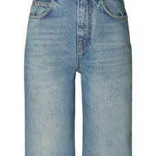 Джинсовые шорты с эффектом потертости