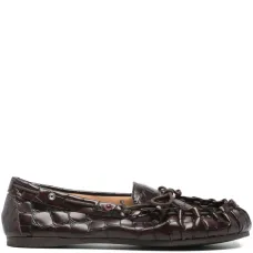 Лоферы с эффектом крокодиловой кожи