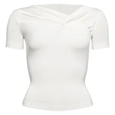 Топ с короткими рукавами и драпировкой Топ с короткими рукавами и драпировкой