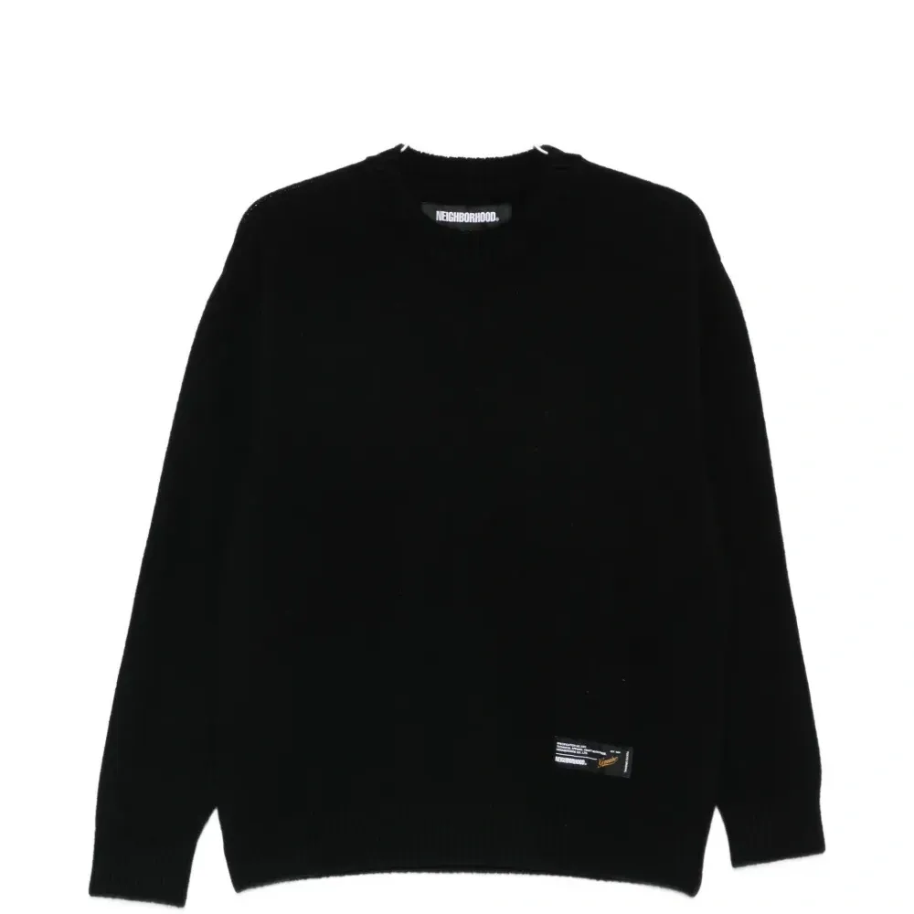 Джемпер с круглым вырезом без декора