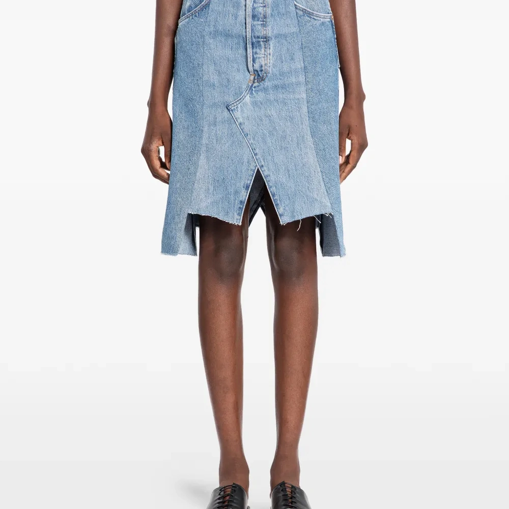 Джинсовая юбка с необработанным краем