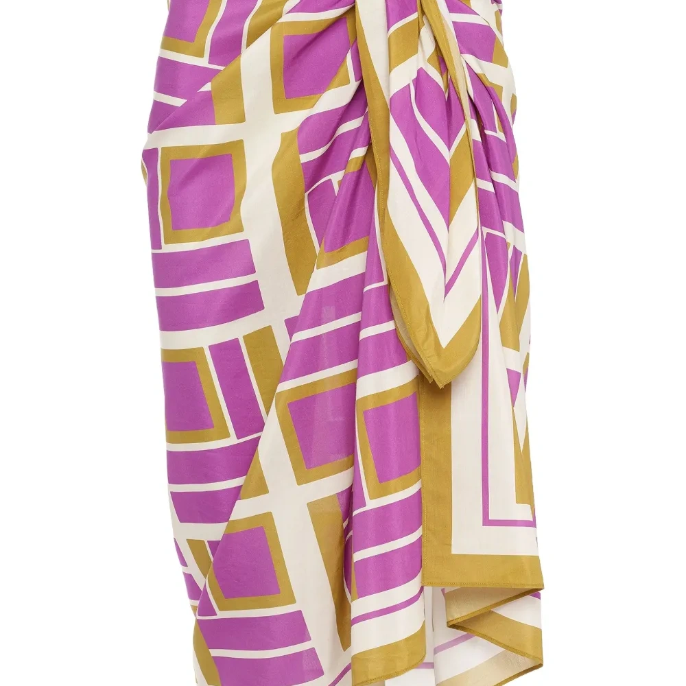 пляжная юбка Vibration с геометричным принтом