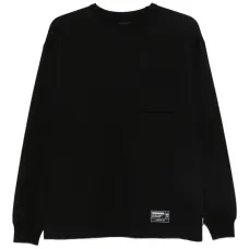 Футболка с длинными рукавами и нашивкой-логотипом