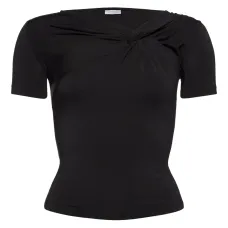 Топ с короткими рукавами и драпировкой Топ с короткими рукавами и драпировкой